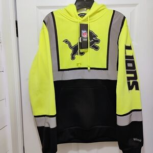 Detroit Lions High-Vis Hooded Pullover NWT